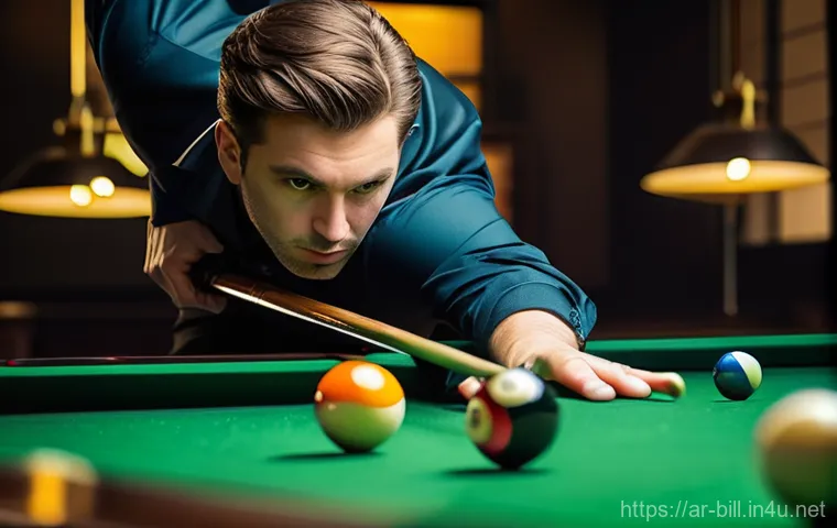 인천 당구장 추천 - **"A vibrant and bustling billiard hall scene in Incheon, filled with diverse groups of casually dre...