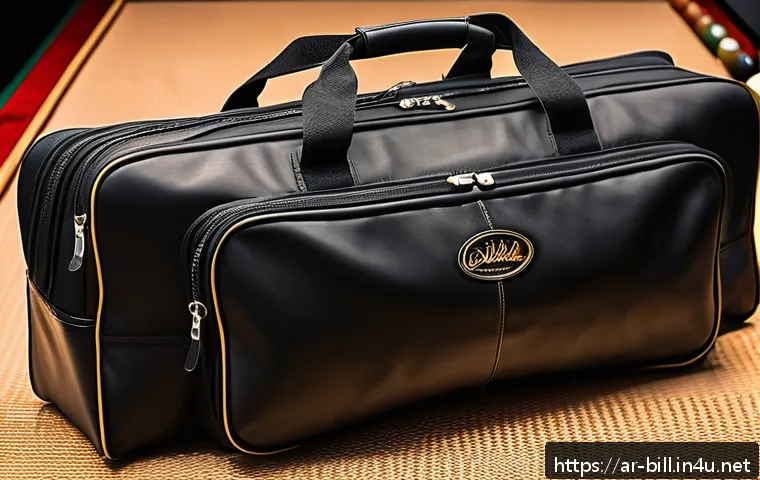 당구 큐 보관 케이스 추천 - A stylish and durable billiard cue bag made of high-quality water-resistant nylon, medium size, feat...